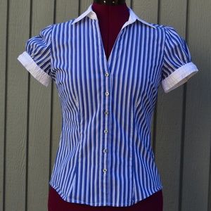 Express Design Studio Striped Button-up w/ Collar